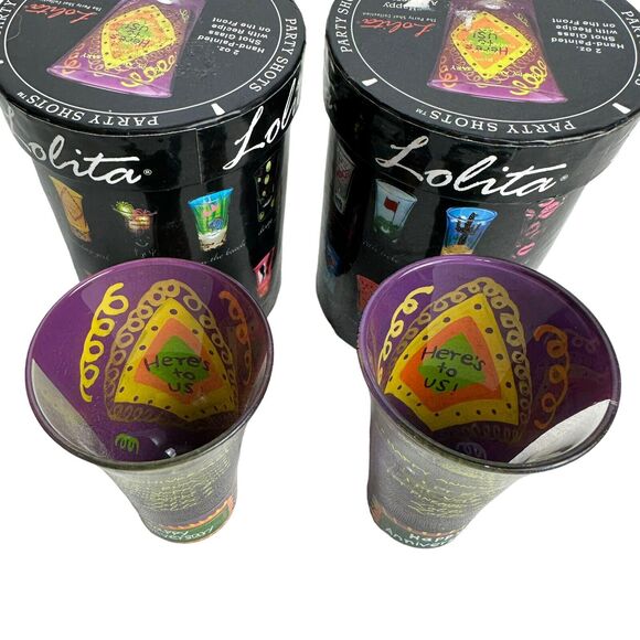 Lolita Party Shots Happy Anniversary Shot GLASS Set Of 2 - Picture 5 of 7